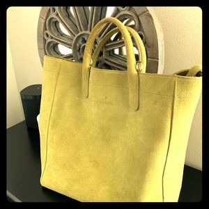 Brooks Brothers Calfskin Suede Shopper Tote
